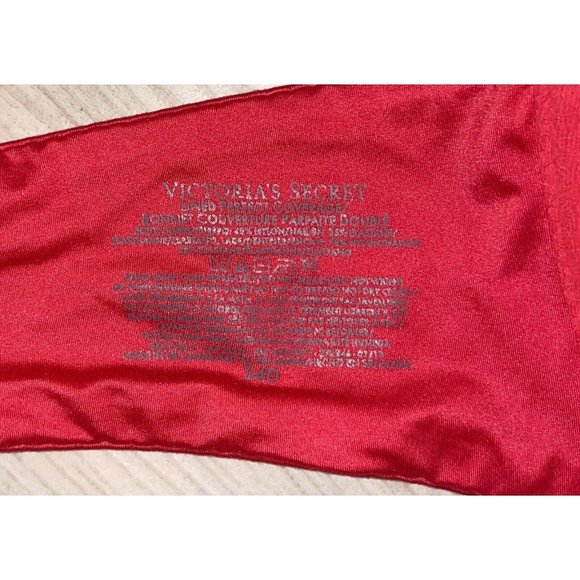 Victorias Secret Lined Perfect Coverage Bra Lace Trim Underwire Womens 34D - Picture 6 of 6